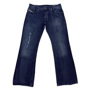 Diesel Koffha Men’s Jeans 34x32 Blue Distressed Wash 008II Made in Italy
